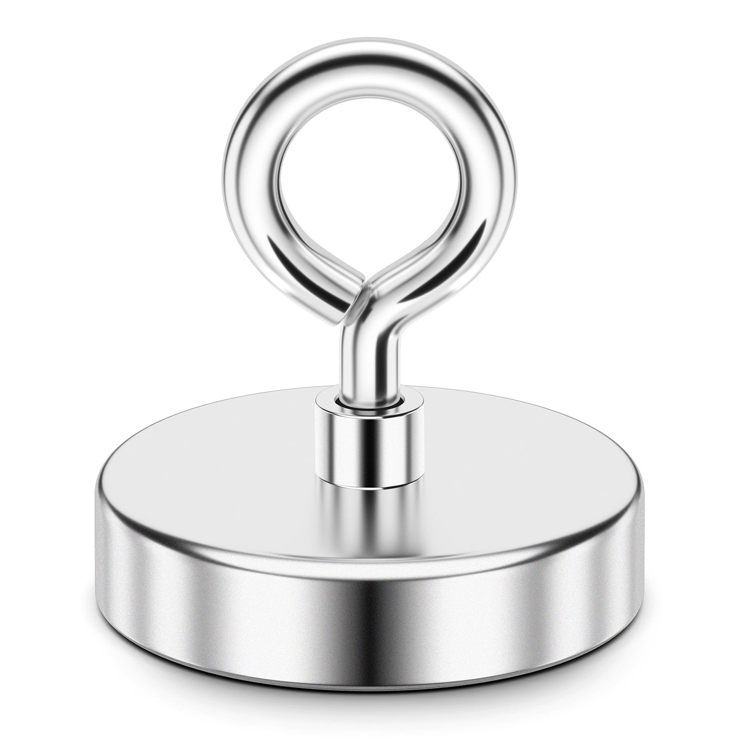 FINDMAG Neodymium Fishing Magnets, Rare Earth Magnet with Countersunk Hole Eyebolt Diameter 2.36 inch(60 mm) Magnets Heavy Duty for Retrieving Items in Lake, Beach, Lawn