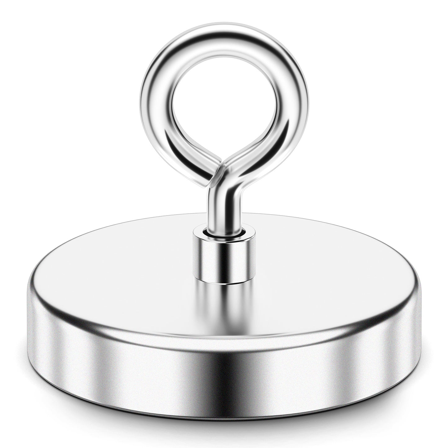 FINDMAG Neodymium Fishing Magnet, 1200LBS Rare Earth Magnets with Lifting Eye-Bolt, Strong Magnets Heavy Duty for Retrieving Items in Lake, Beach, Lawn, 3.84 inch(100 mm)