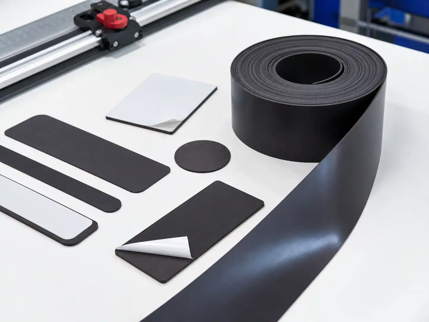 Illustrative flexible magnetic sheet, strip, and roll formats for conversion projects