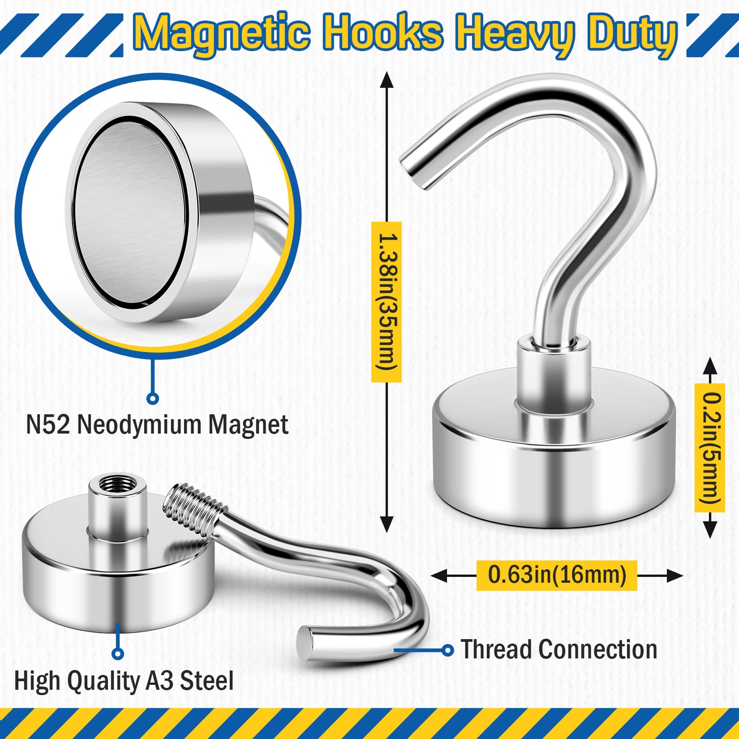 FINDMAG 28 Pack Magnetic Hooks, 30LB Strong Magnetic Hooks for Cruise Cabins, Heavy Duty Magnets with Hook for Cruise Essentials 2026, Hanging, Fridge, Locker, Door and Grill (Silver)